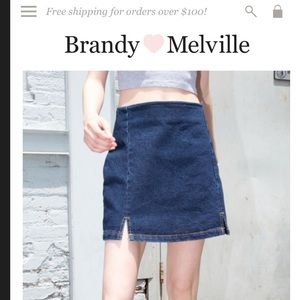 Brandy Melville Cara Denim Skirt